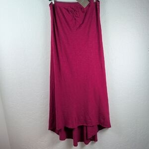 NWT Anthropologie Left Of Center High-Low Tube Dress in Raspberry Pink Large NEW